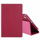 For Lenovo Tab M10 HD Litchi Texture Solid Color Horizontal Flip Leather Case with Holder & Pen Slot(Rose Red) - 1