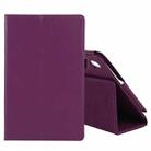 For Lenovo Tab M10 HD Litchi Texture Solid Color Horizontal Flip Leather Case with Holder & Pen Slot(Purple) - 1