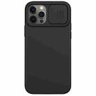 For iPhone 12 / 12 Pro NILLKIN CamShield Liquid Silicone + PC Full Coverage Case(Black) - 1