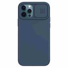 For iPhone 12 / 12 Pro NILLKIN CamShield Liquid Silicone + PC Full Coverage Case(Blue) - 1