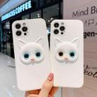 For iPhone 12 Pro Max Cute Cartoon White Cat Full Coverage Case(Yellow Blue) - 7