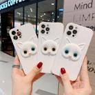 For iPhone 12 Pro Max Cute Cartoon White Cat Full Coverage Case(Yellow) - 2