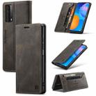 For Huawei P smart 2021 AutSpace A01 Retro Skin-feel Crazy Horse Texture Horizontal Flip Leather Case with Holder & Card Slots & Wallet & RFID(Coffee) - 1
