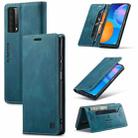 For Huawei P smart 2021 AutSpace A01 Retro Skin-feel Crazy Horse Texture Horizontal Flip Leather Case with Holder & Card Slots & Wallet & RFID(Blue) - 1