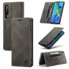 For Huawei P30 AutSpace A01 Retro Skin-feel Crazy Horse Texture Horizontal Flip Leather Case with Holder & Card Slots & Wallet & RFID(Coffee) - 1