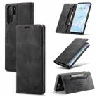 For Huawei P30 Pro AutSpace A01 Retro Skin-feel Crazy Horse Texture Horizontal Flip Leather Case with Holder & Card Slots & Wallet & RFID(Black) - 1