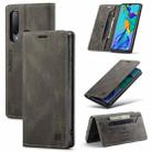 For Huawei P30 Lite AutSpace A01 Retro Skin-feel Crazy Horse Texture Horizontal Flip Leather Case with Holder & Card Slots & Wallet & RFID(Coffee) - 1