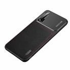 For Huawei nova 6 Frosted Metal + Leather Texture Protective Case (Black) - 1