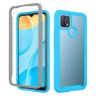 For OPPO A15 Starry Sky Solid Color Series Shockproof PC + TPU Protective Case(Sky Blue) - 1