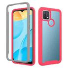 For OPPO A15 Starry Sky Solid Color Series Shockproof PC + TPU Protective Case(Frosting Pink) - 1