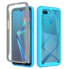 For OPPO A12 Starry Sky Solid Color Series Shockproof PC + TPU Protective Case(Sky Blue) - 1