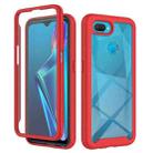 For OPPO A12 Starry Sky Solid Color Series Shockproof PC + TPU Protective Case(Red) - 1