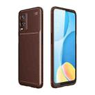 For OPPO A54 Carbon Fiber Texture Shockproof TPU Case(Brown) - 1