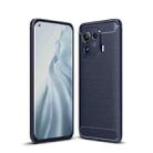 For Xiaomi Mi 11 Pro Brushed Texture Carbon Fiber TPU Case(Navy Blue) - 1