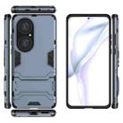 For Huawei P50 Pro PC + TPU Shockproof Protective Case with Holder(Navy Blue) - 5