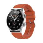 G51 1.28 inch HD Touch Screen IP67 Waterproof Smart Watch,Support Bluetooth Call / Heart Rate Monitoring / Blood Pressure Monitoring, Style: Silicone Strap(Orange) - 1