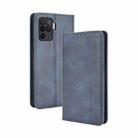 For OPPO A94 4G / F19 Pro 4G / Reno5 F Magnetic Buckle Retro Crazy Horse Texture Horizontal Flip Leather Case with Holder & Card Slots & Photo Frame(Blue) - 1