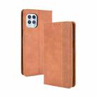 For Motorola Moto Edge S Magnetic Buckle Retro Crazy Horse Texture Horizontal Flip Leather Case with Holder & Card Slots & Photo Frame(Brown) - 1