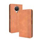 For Nokia G20 / G10 Magnetic Buckle Retro Crazy Horse Texture Horizontal Flip Leather Case with Holder & Card Slots & Photo Frame(Brown) - 1