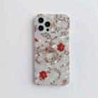 Shell Pattern Protective Case with Rotating Holder For iPhone 12 Pro Max(Little Red Flower) - 1