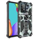 For Samsung Galaxy A32 4G Camouflage Armor Shockproof TPU + PC Magnetic Protective Case with Holder(Mint Green) - 1
