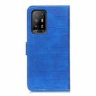 For OPPO F19 Pro+ 5G/ Reno5 Z / Reno6 Z Crocodile Texture Horizontal Flip Leather Case with Holder & Card Slots & Photo Frame & Wallet(Blue) - 3