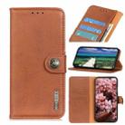 For Nokia 1.4 KHAZNEH Cowhide Texture Horizontal Flip Leather Case with Holder & Card Slots & Wallet(Brown) - 1