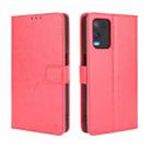 For OPPO A54 4G Retro Crazy Horse Texture Horizontal Flip Leather Case with Holder & Card Slots & Lanyard(Red) - 1