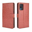 For OPPO A54 4G Retro Crazy Horse Texture Horizontal Flip Leather Case with Holder & Card Slots & Lanyard(Brown) - 1