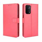 For OPPO A93 5G Retro Crazy Horse Texture Horizontal Flip Leather Case with Holder & Card Slots & Lanyard(Red) - 1