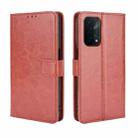 For OPPO A93 5G Retro Crazy Horse Texture Horizontal Flip Leather Case with Holder & Card Slots & Lanyard(Brown) - 1