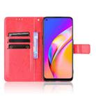 For OPPO A94 4G / F19 Pro / Reno5 F Retro Crazy Horse Texture Horizontal Flip Leather Case with Holder & Card Slots & Lanyard(Red) - 5