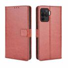 For OPPO A94 4G / F19 Pro / Reno5 F Retro Crazy Horse Texture Horizontal Flip Leather Case with Holder & Card Slots & Lanyard(Brown) - 1
