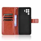 For OPPO A94 4G / F19 Pro / Reno5 F Retro Crazy Horse Texture Horizontal Flip Leather Case with Holder & Card Slots & Lanyard(Brown) - 4