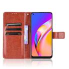 For OPPO A94 4G / F19 Pro / Reno5 F Retro Crazy Horse Texture Horizontal Flip Leather Case with Holder & Card Slots & Lanyard(Brown) - 5
