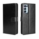 For OPPO Find X3 Lite / Reno5 5G Retro Crazy Horse Texture Horizontal Flip Leather Case with Holder & Card Slots & Lanyard(Black) - 1