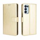 For OPPO Find X3 Lite / Reno5 5G Retro Crazy Horse Texture Horizontal Flip Leather Case with Holder & Card Slots & Lanyard(Gold) - 1