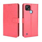 For OPPO Realme C21 Retro Crazy Horse Texture Horizontal Flip Leather Case with Holder & Card Slots & Lanyard(Red) - 1