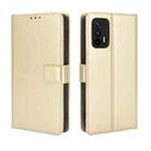 For OPPO Realme GT 5G Retro Crazy Horse Texture Horizontal Flip Leather Case with Holder & Card Slots & Lanyard(Gold) - 1