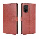 For OPPO Realme GT 5G Retro Crazy Horse Texture Horizontal Flip Leather Case with Holder & Card Slots & Lanyard(Brown) - 1