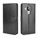 For Nokia 7.3 Retro Crazy Horse Texture Horizontal Flip Leather Case with Holder & Card Slots & Lanyard(Black) - 1