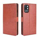 For OnePlus 9R Retro Crazy Horse Texture Horizontal Flip Leather Case with Holder & Card Slots & Lanyard(Brown) - 1