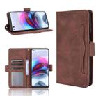 For Motorola Edge S / Moto G100 Skin Feel Calf Pattern Horizontal Flip Leather Case with Holder & Card Slots & Photo Frame(Brown) - 1