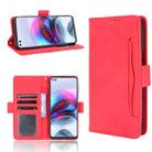 For Motorola Edge S / Moto G100 Skin Feel Calf Pattern Horizontal Flip Leather Case with Holder & Card Slots & Photo Frame(Red) - 1