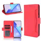 For Oneplus 9R (US Version) Skin Feel Calf Pattern Horizontal Flip Leather Case with Holder & Card Slots & Photo Frame(Red) - 1