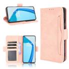 For Oneplus 9R Skin Feel Calf Pattern Horizontal Flip Leather Case with Holder & Card Slots & Photo Frame(Pink) - 1