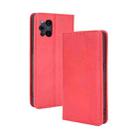 For OPPO Find X3 / Find X3 Pro Magnetic Buckle Retro Crazy Horse Texture Horizontal Flip Leather Case with Holder & Card Slots & Photo Frame(Red) - 1