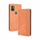 For Ulefone Note 11P Magnetic Buckle Retro Crazy Horse Texture Horizontal Flip Leather Case with Holder & Card Slots & Photo Frame(Brown) - 1