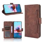 For Xiaomi Redmi Note 10 Pro / Note 10 Pro Max Skin Feel Calf Pattern Horizontal Flip Leather Case with Holder & Card Slots & Photo Frame(Brown) - 1