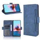 For Xiaomi Redmi Note 10 Pro / Note 10 Pro Max Skin Feel Calf Pattern Horizontal Flip Leather Case with Holder & Card Slots & Photo Frame(Blue) - 1